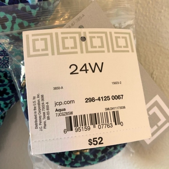 Liz Claiborne Aqua Blue Plus Swim Tankini 24W - Picture 6 of 8